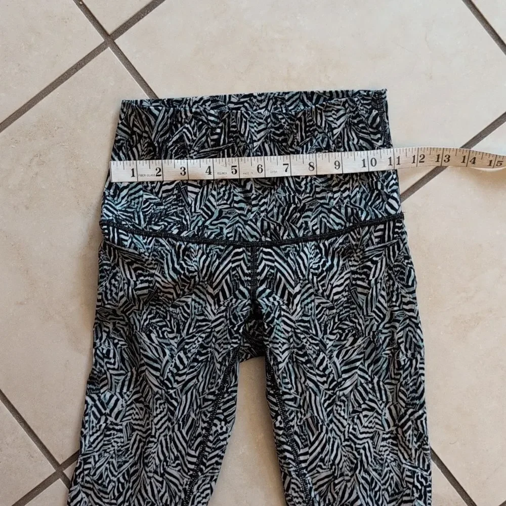 Lululemon Wunder Under Pant Hi-Rise Dazzle Nulux Alpine Black White Size 4
